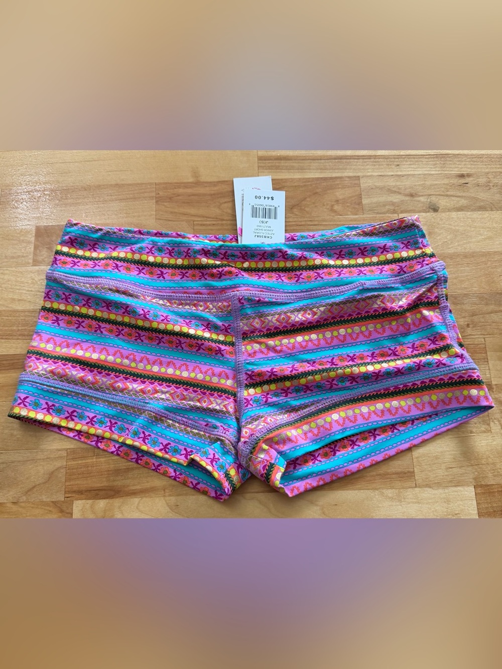 Women's Pink Multicolor Patterned Bike Shorts - Stretch Everyday Comfort